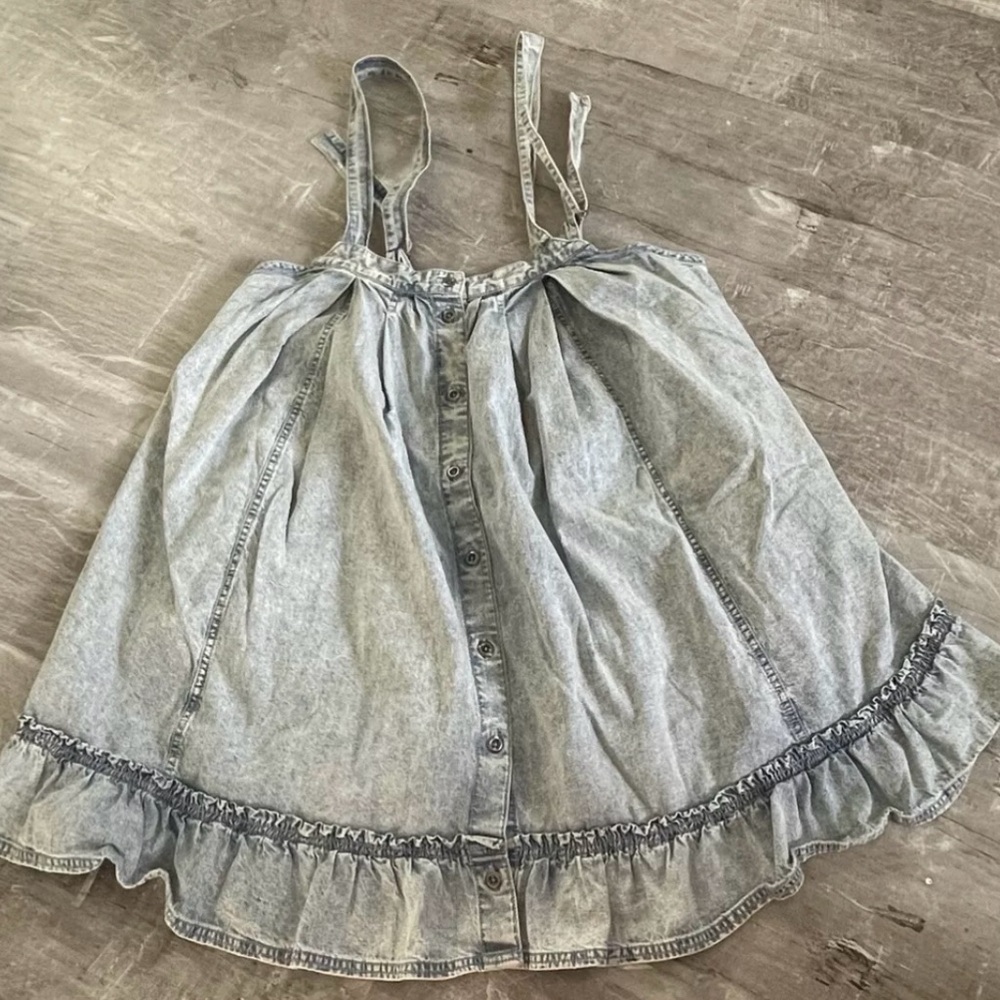 Free people overall dress size M denim cotton